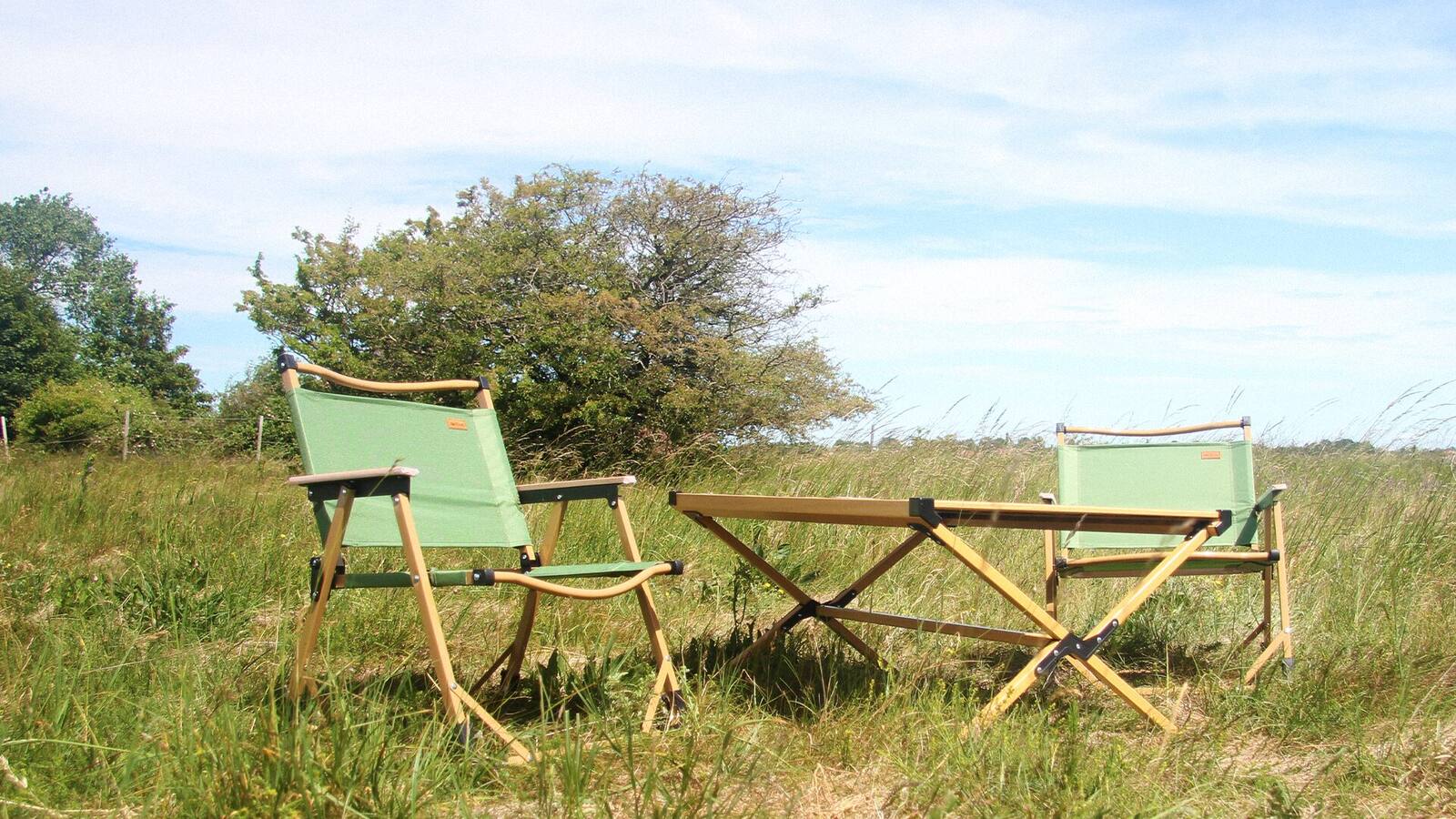 Chairs looking out over the field